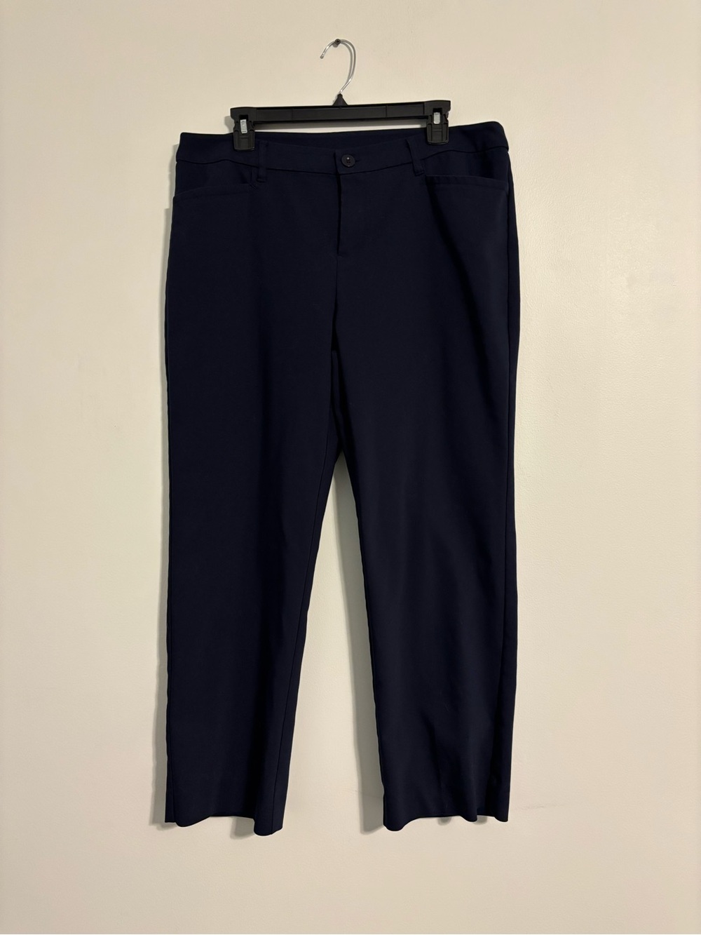 Christopher & Banks Size 12 Short Navy Straight Leg Dress Pants